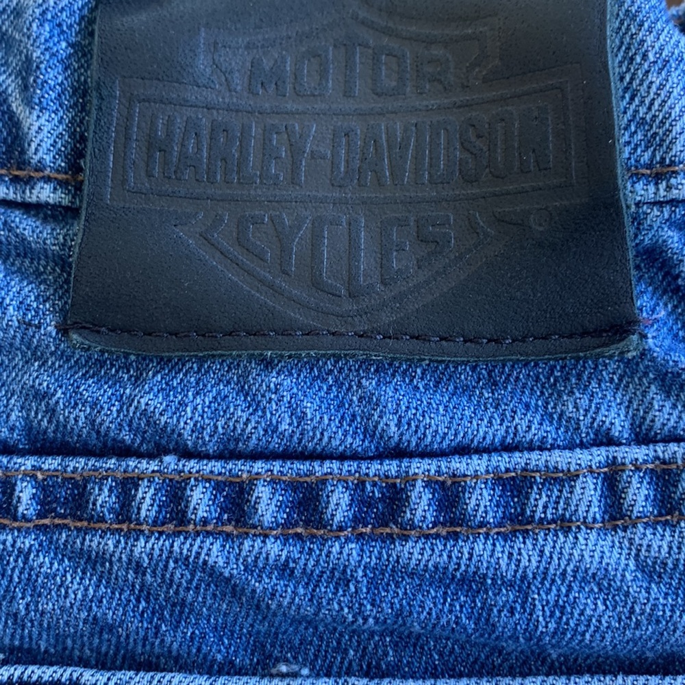 Harley Davidson Blue Jeans 2RXT-H-DMC Women 10 Reg Boot Cut Straight vintage med - Picture 5 of 10